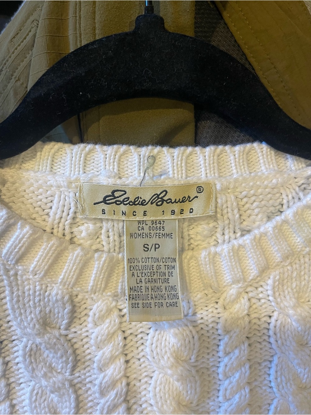 Eddie Bauer Cable Knit Sweater – Women’s Small – Ivory/Cream - Picture 3 of 4